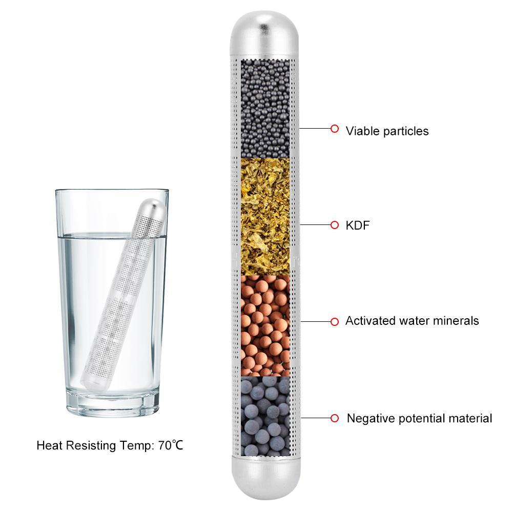 Stainless Steel Hydrogen Alkaline Water Stick PH Alkalizer Ionizer Mineral Purifier Filter