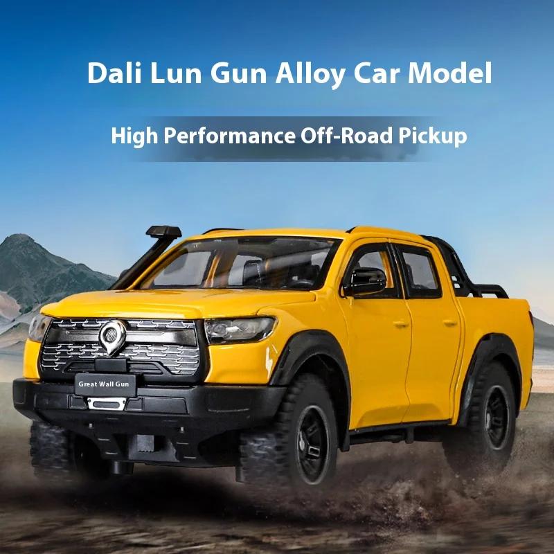 1:24 Great Wall Motor GWM Cannon POER Off Road SUV Alloy Diecast Car Model Sound & Light Boutique Decorative Interior Decoration