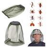 Redes de malha para cabeça de mosquito Rede para rosto de mosquito Chapéu Capas completas para viagens de acampamento ao ar livre