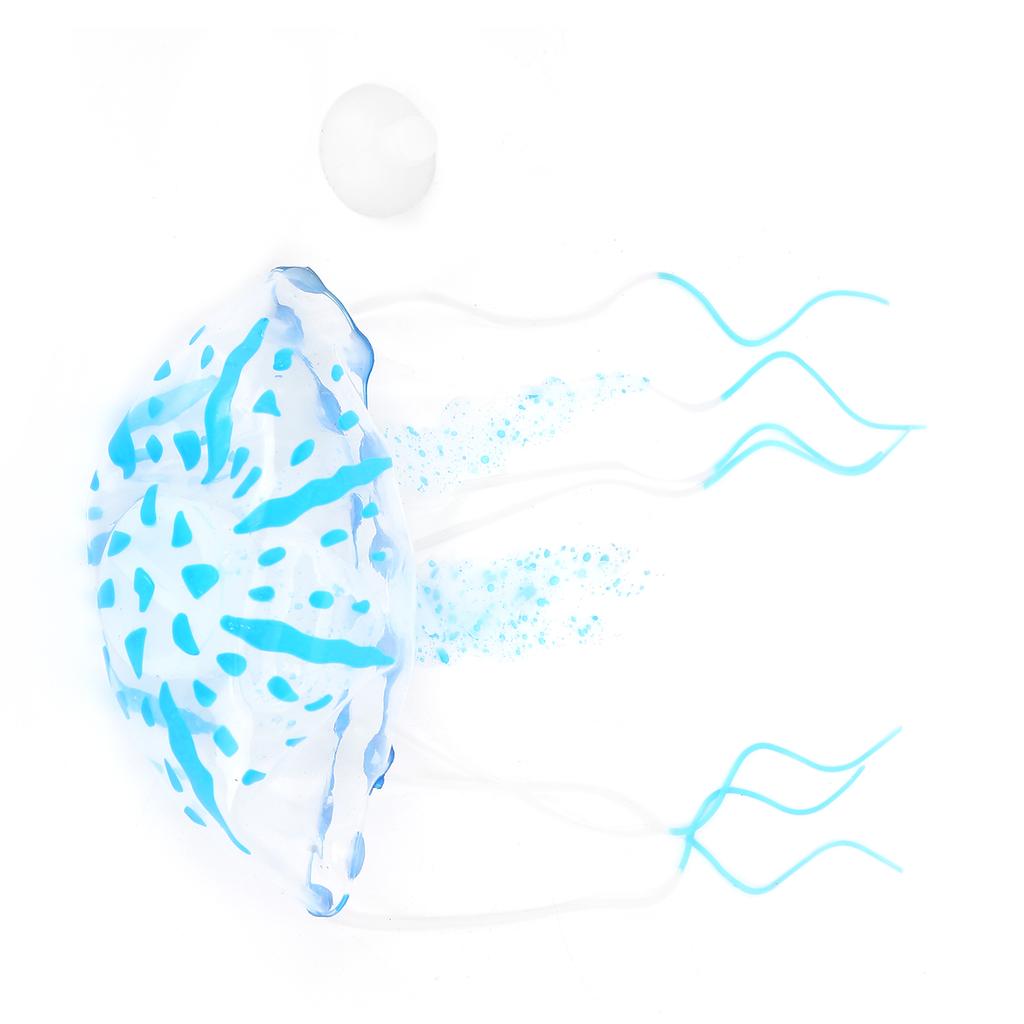 Akvarijní silikonová svítící medúza akvárium plovoucí terénní úprava ozdoba dekoracevelká velikost, modrá