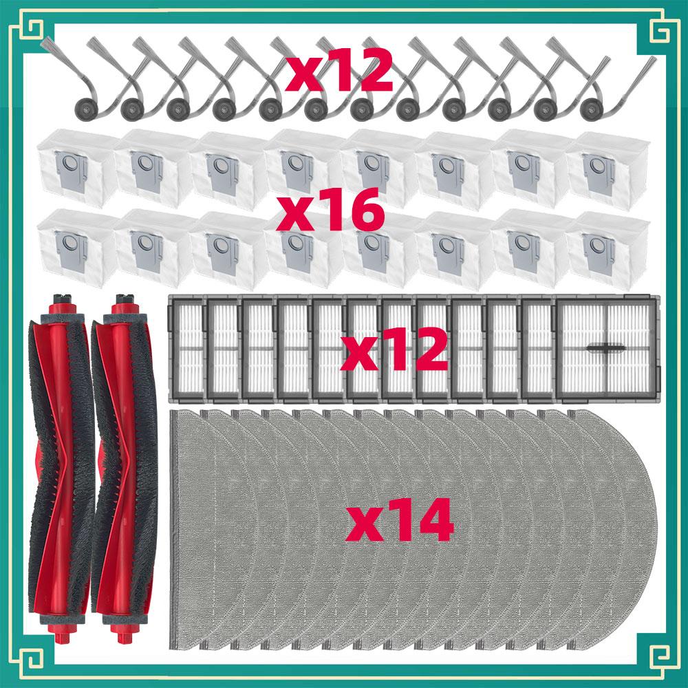 Fit For Roborock Q10 X5/Q10 X5+/Q10P/Q10P+/Q10 PF/Q10 PF+/Q8/Q8+/Q8 Max Pro Parts Main Side Brush Filter Mop Cloth Dust Bag Kits