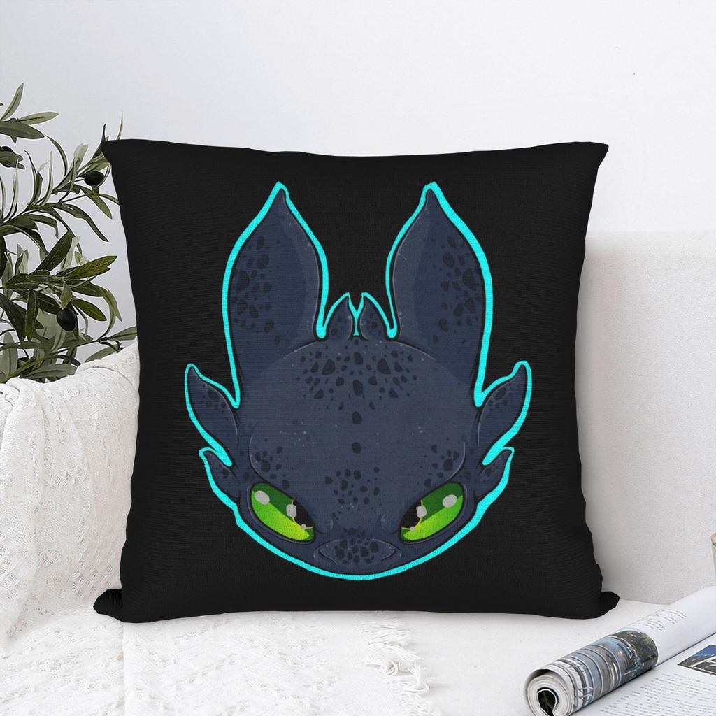 Federa per Cuscino Toothless RC6 HTTYD Copricuscino in Poliestere Copricuscino Decorativo da Lancio Copertura per Seduta Dropshipping 45X45cm