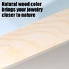 Sophisticated Sturdy Wood Jewelry Showcases with Compartments Portable Home Accessory for Pendant Collection Use