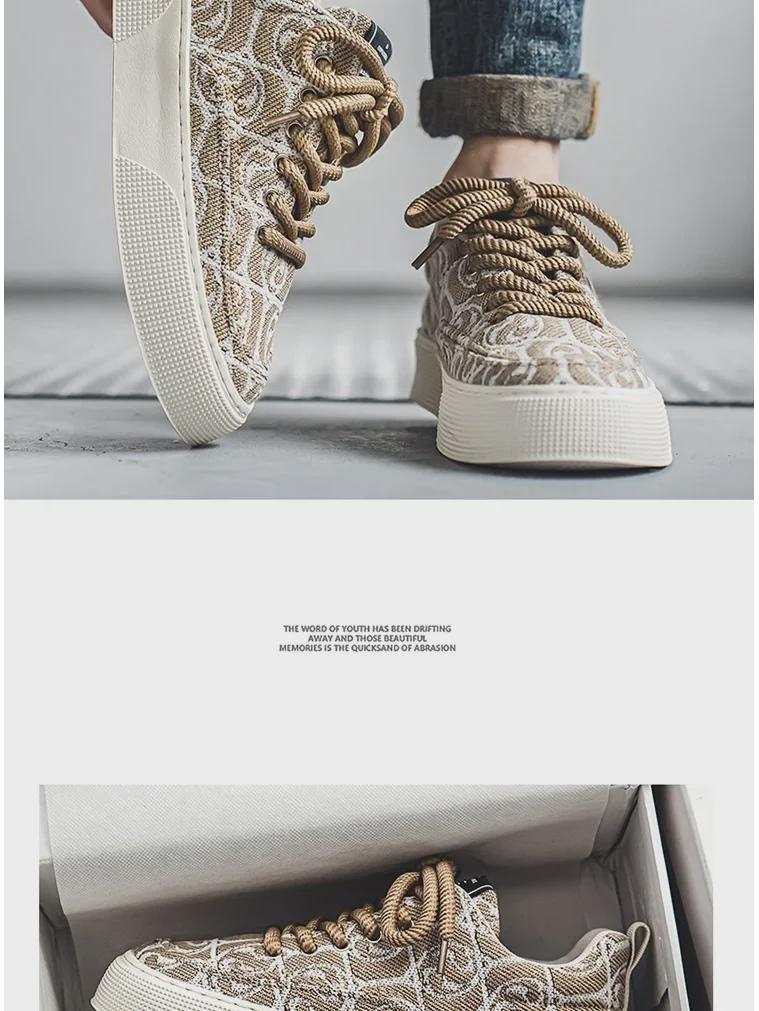 Pánské trendy jarní prodyšné plátěné tenisky