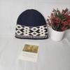 New retro wool hat couple autumn and winter designer diamond pattern color matching warm knitted hat cold hat
