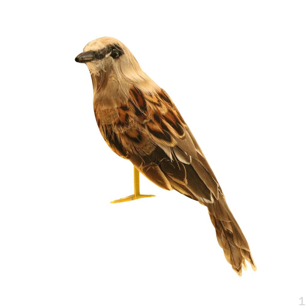 

Artificial Sparrow Feathered Bird garden and home Decor Taxidermy 1