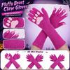 Halloween Long Gloves with Silicone Pads and Nails for Women Men Costume