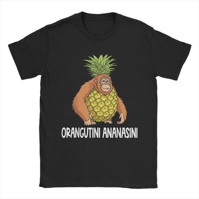 T-shirt Été Homme Personnages Italian Brainrot Orangutini Ananasini Streetwear T-shirts Populaires Vêtements Oversize