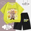 Children's LBB Fashion Casual Short-sleeved Shirt and Shorts Two-piece Set, Summer Loose Sportswear for Boys and Girls