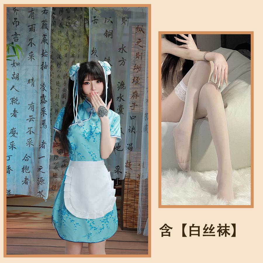 Sexy Underwear Chinese Lady Tight Cheongsam Passion Pure Desire Uniform Female Temptation Pure Desire Open Role Play