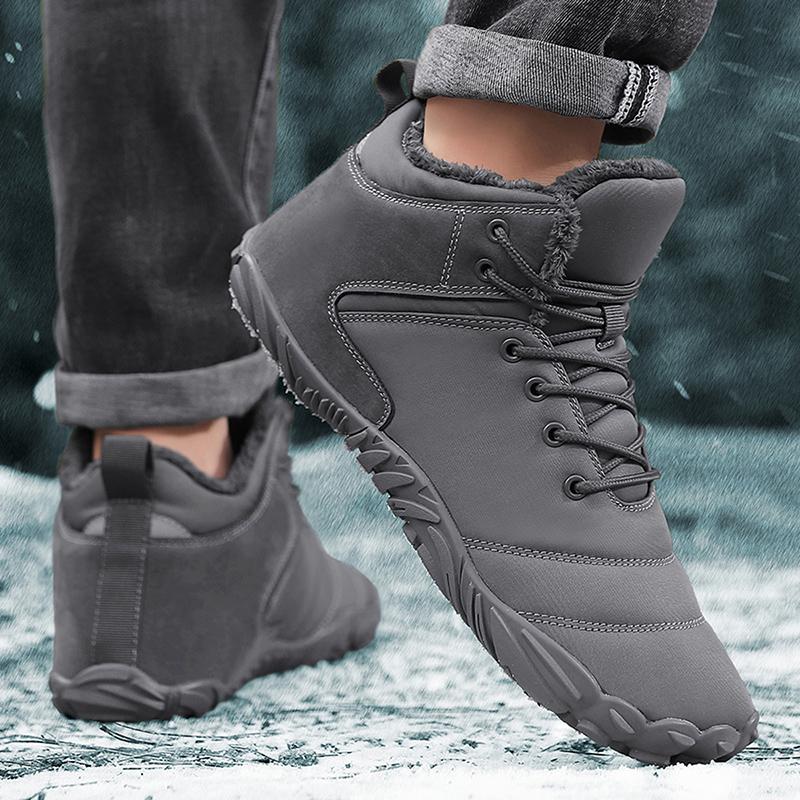 Snow Ankle Boots for Men Winter Warm Cotton Soft Casual Shoes Women Outdoor Hiking Motorcycle Boots Couple Snow Shoes