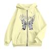Women's Zip Up Hoodie Loose Fit Casual Printed Sweatshirt