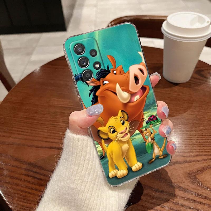 Clear Case For Samsung Galaxy A57 A37 A56 5G A36 Cases A55 A54 A35 A26 A07 A17 A16 A06 A34 A15 Cover The Lion King HAKUNA MATATA
