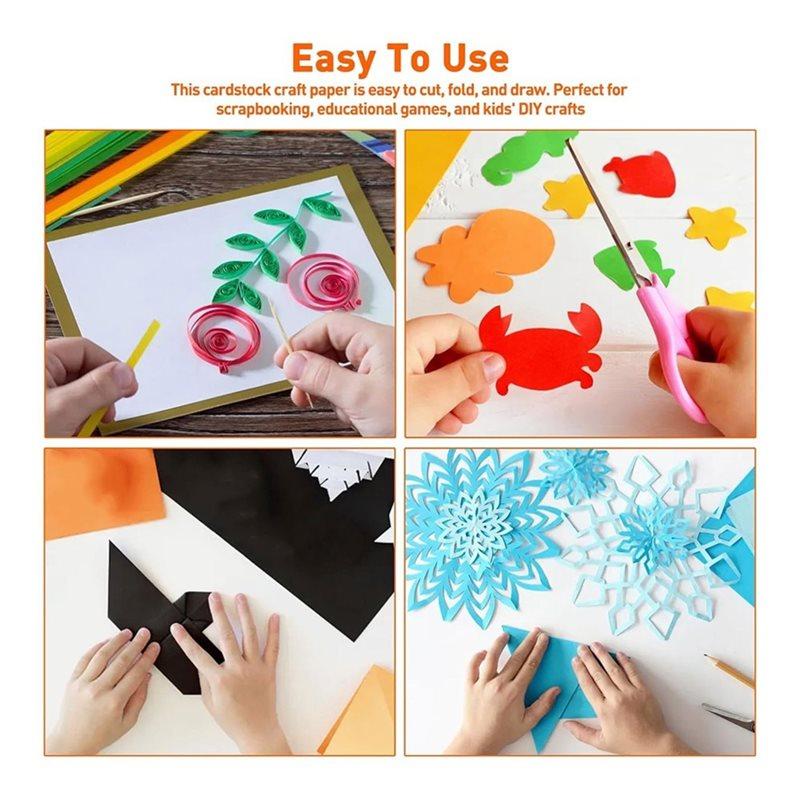 A25F-Colored Cardstock,100 Sheets 30 Colors For Crafts, Party Decorations Construction Paper