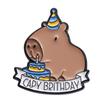 Coffee Cartoon Pin Brooch Metal Capybara Zinc Zinc Alloy Badge Jeans Capybara Brooch  Clothing Accessories