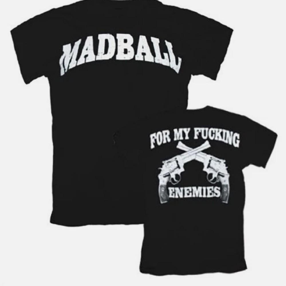 

2 Стороны Для Моих Врагов MADBALL Футболка Группы Классический Черный Унисекс S-4XL 2XL