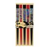 Kawaii Chopsticks, Tokaido 5-Pair Set, 22.5cm, Ukiyo-e, Japanese Style, Natural Wood, For Guests