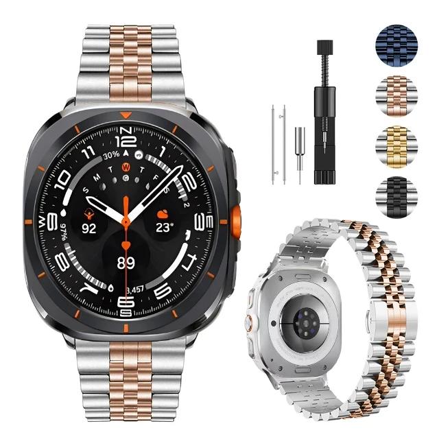 ONEMetal Band for Samsung Galaxy Watch Ultra Strap 47mm Bracelet Coorea for Samsung Galaxy Watch 8 44 40mm/8 Classic 46mm WatchbandMN