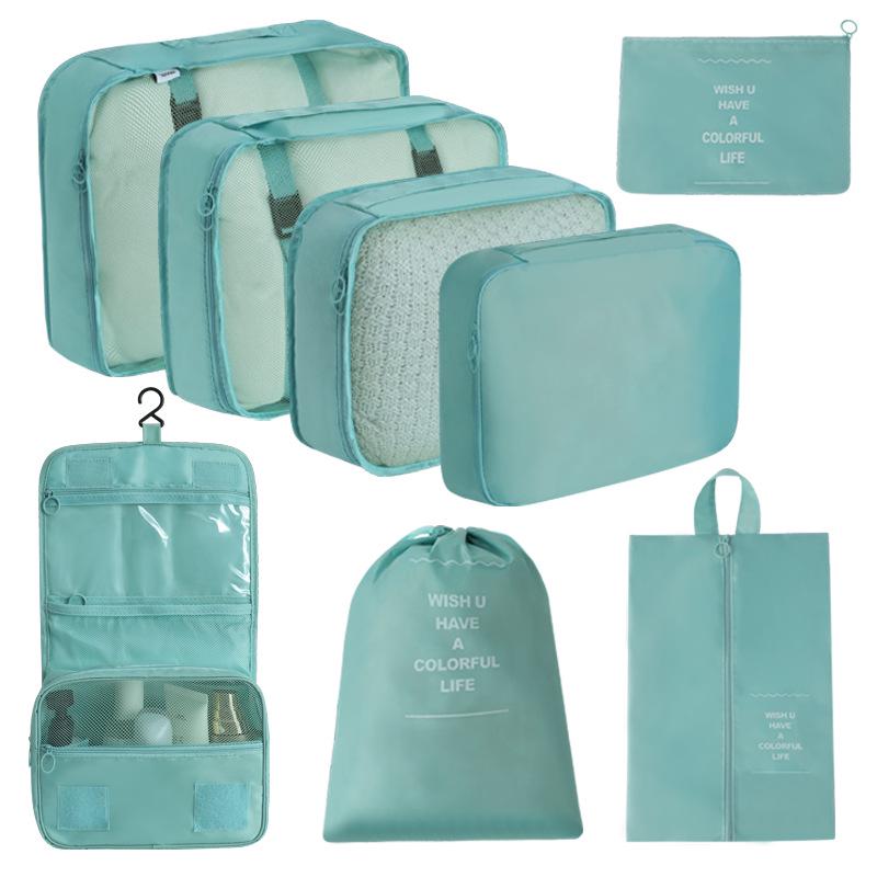 7-Piece Travel Storage Bag Set for Clothing and Luggage Organization