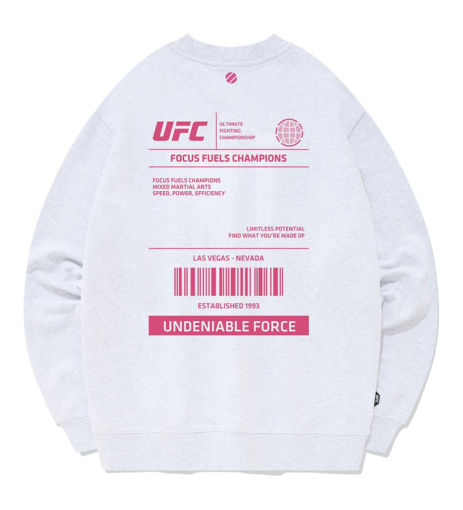 UFC SPORT Ufc Label Relax Fit Sweatshirt White Gray U2Swu1304M1