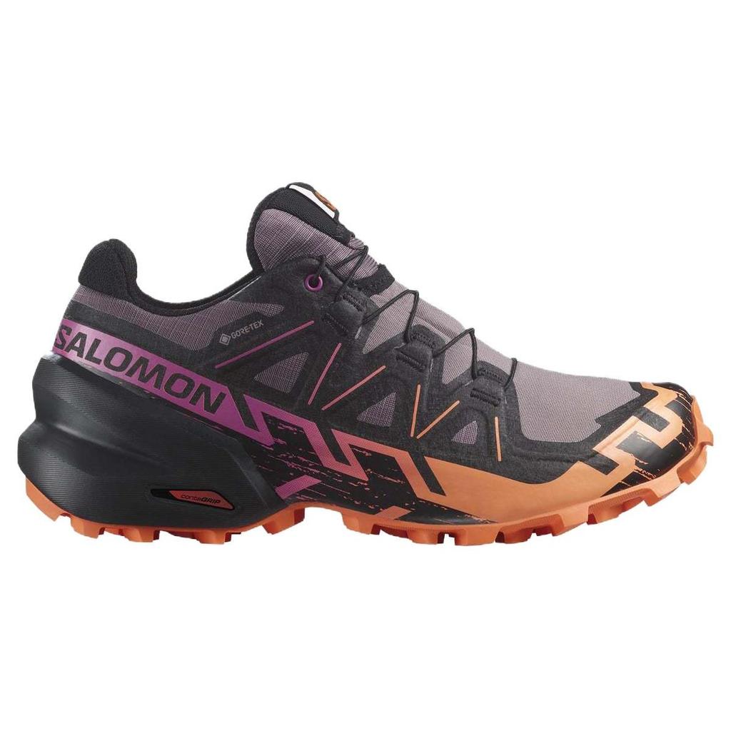 SALOMON Speedcross 6 Comfortable Shock Absorbing Non-Slip Low-Top Running Shoes Women Sneaker Purple Black Orange 474657