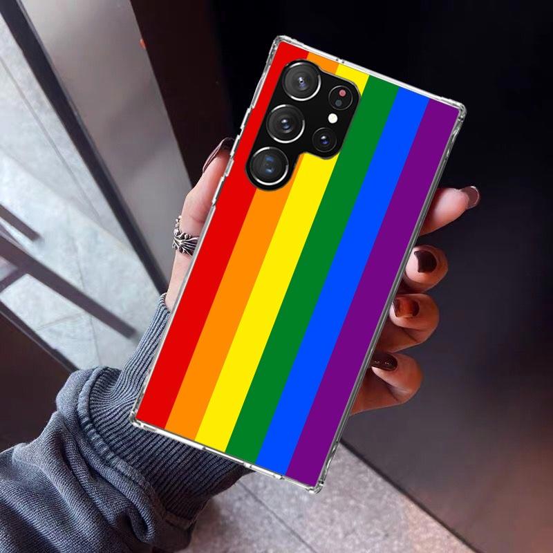 Love Is Love LGBT Rainbow Phone Case For Samsung Galaxy S23 S24 S25 Edge S26 Ultra S22 + S21 Plus S20 FE Cover Silicone Print Sh