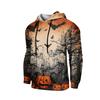 Men's Casual Loose Fit Hoodie with Pocket , Drawstring and Printed Design