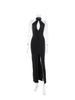 2026 Halter Neck Hollow Out Sleeveless Split Hem Elegant Long Dress