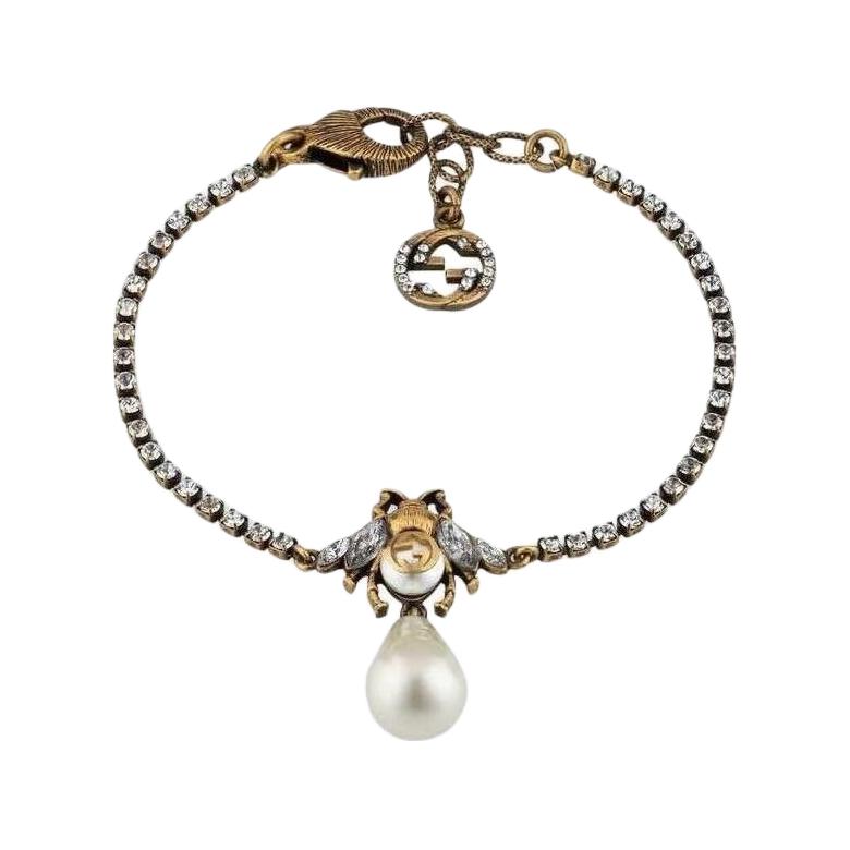 

Gucci Fashion Jewelry Bracelet With Pearl Design Women Bracelets Gold 629919-J1D51-8516 F,Gold