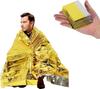 Coperta Termica in Film di Poliestere di Emergenza, Coperta di Sopravvivenza in Foglio d'Oro Argento, Set di Sopravvivenza Coperta Spaziale, Adatta per l'Esterno