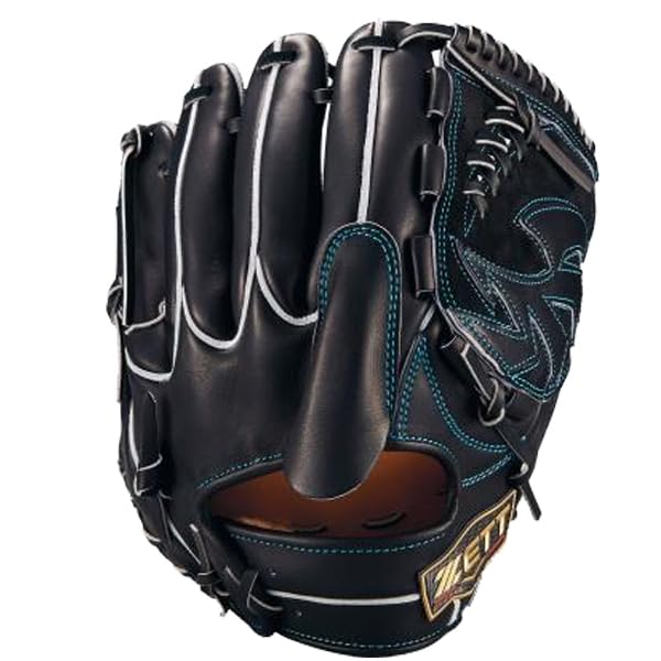 

ZETT Pro Status SE Size Made in BPROG611SG Pitcher s Glove, Black/Sax (1941), 5, Japan,