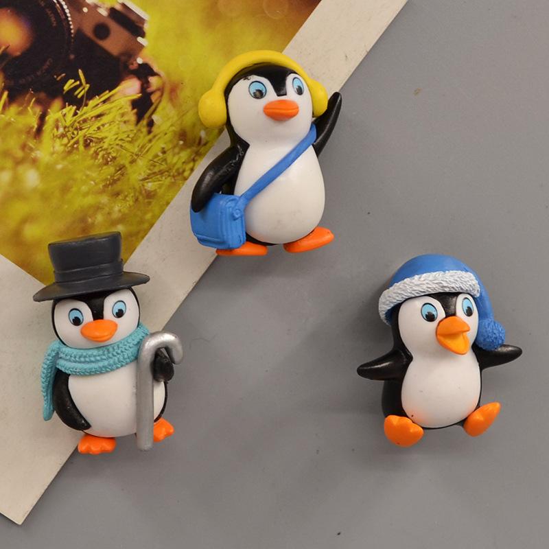 Cartoon Penguin Magnetic Fridge Sticker Home Decor 3D Creative Magnet Decorative Magnet Message Sticker Po Wall
