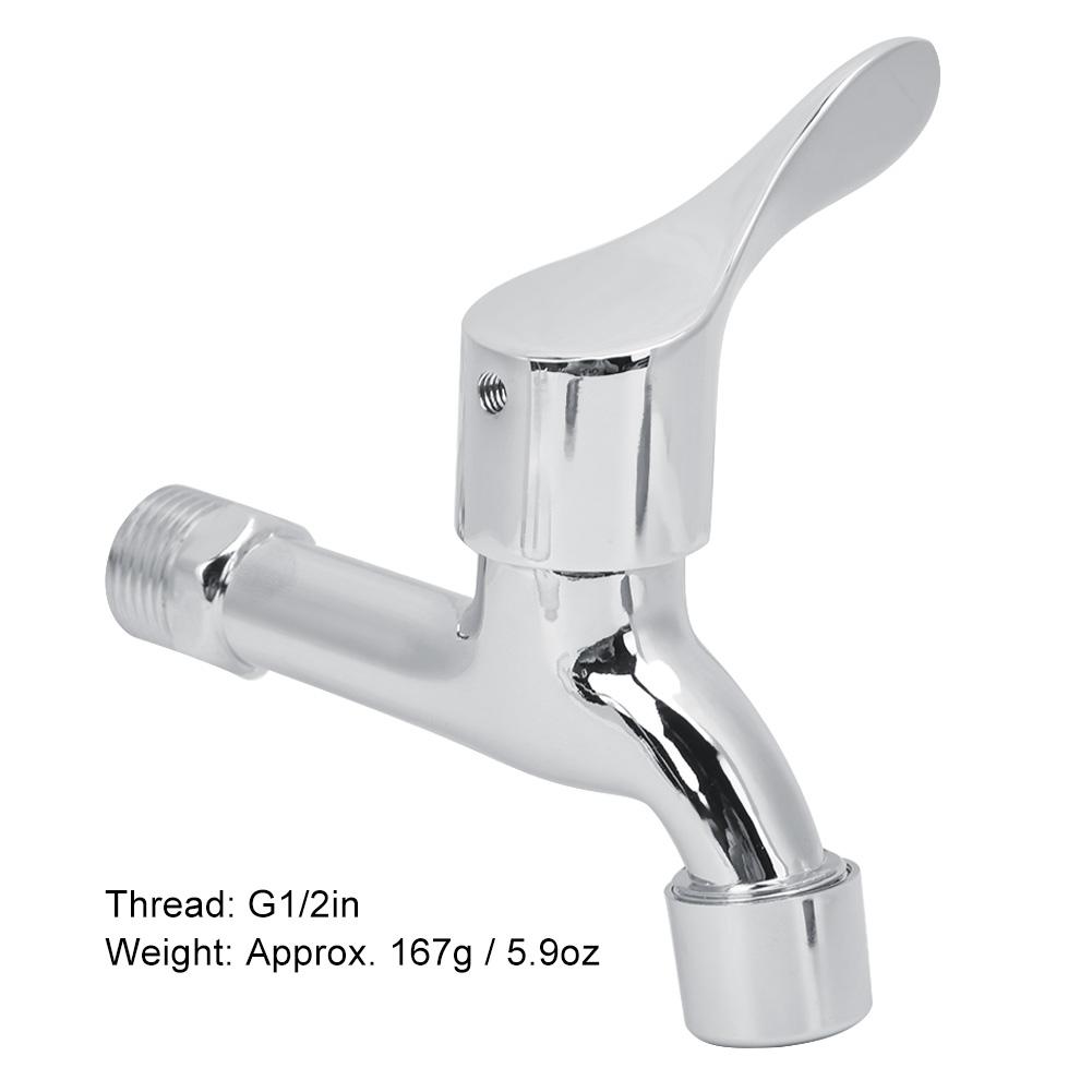Single Cold Faucet, G0.5in Zinc Alloy Household Faucet Washing Machine Water Tap for Home Garden Sink Bathroom Kitchen Yacht Boat Bar Outdoo