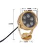 Golden Outdoor Waterproof 6W Yellow Light Spotlight