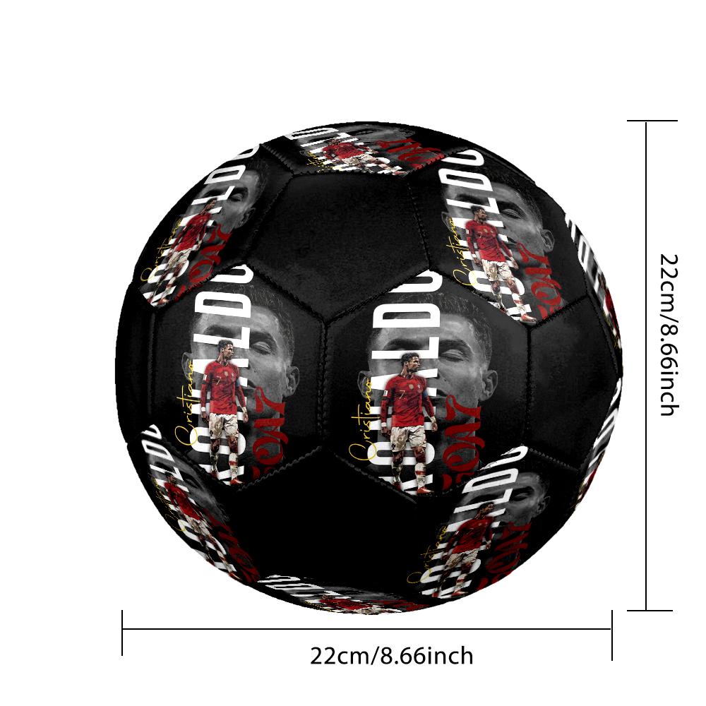 C Ronaldo Hallenfußball Bunt Maschinengenäht PVC Größe 5 Teamtraining Wettkampfbereit Langlebig Hoher Rückprall Coole Sportgeschenk