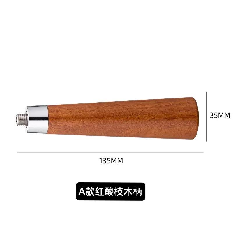 DIY  M10/M12 Thread Portafilter Handle for Italian Coffee Machine Solid Wooden Coffee Accessories Replacement