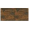 Wall Mounted Cabinet in Smoked Oak Finish 80 x 35 x 36.5 cm Particleboard