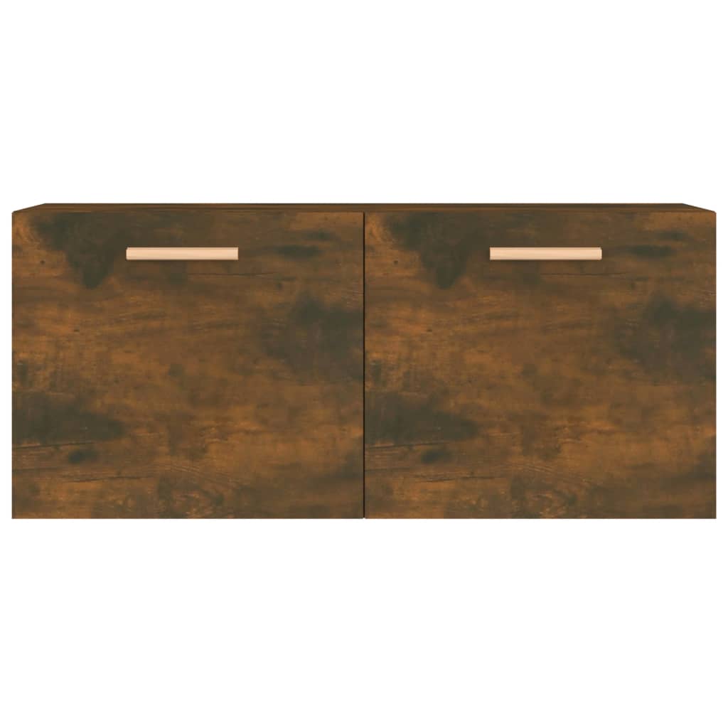 Wall Mounted Cabinet in Smoked Oak Finish 80 x 35 x 36.5 cm Particleboard