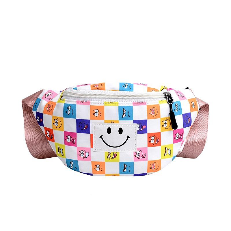 Children's Fanny Pack New Women's Bag Fashionable and Sweet Shoulder Messenger Bag Plaid