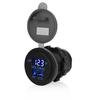 1x Universal Car Charger 5V 2.1A USB Socket Phone Charging & Car Voltage Display