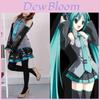 Exquisite Hatsune Miku Vocaloid Cosplay Costume Wig Tops Dress Tie Complete Outfit