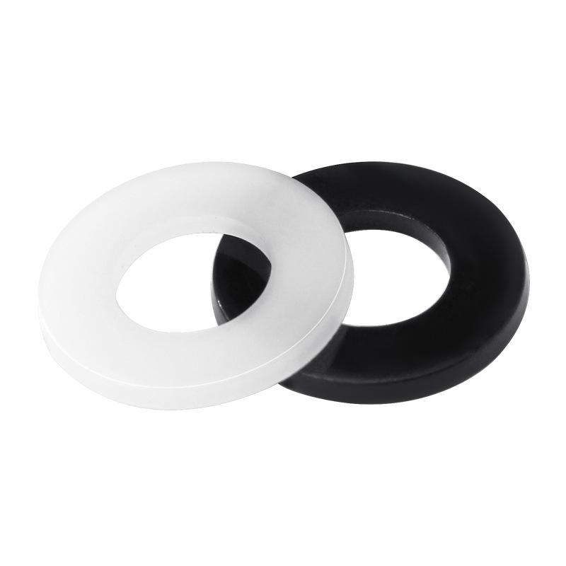 Black & White Nylon Flat Rubber Insulating Washer Set - M2-M24