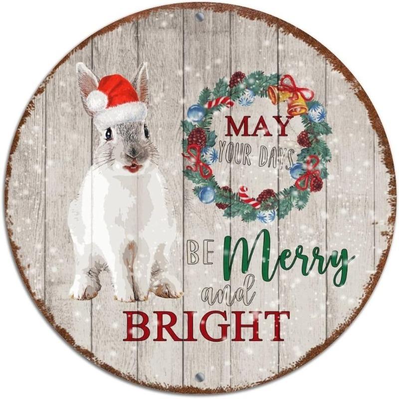 Hexenbesen Halloween Schild, Runde Aluminium Wandplakette 20x20cm