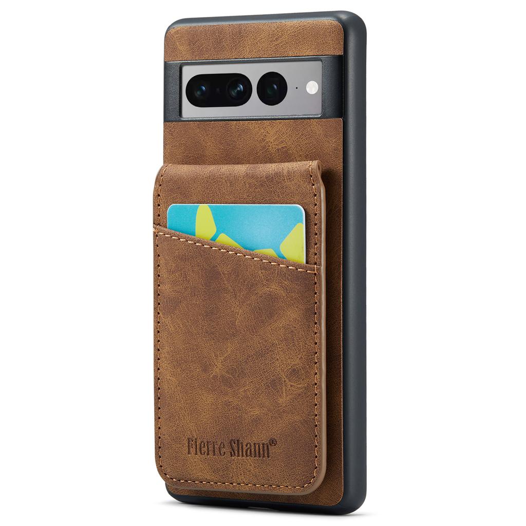 For Google Pixel 7 Pro 5G RFID Blocking Cell Phone Case Card Slots PU+TPU Cover