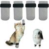 4 PCS Cat Mittens To Prevent Scratching,Mesh Breathable Cat Shoes,Adjustable Cats Anti Scratch Gloves,Suitable for Cats When Bathing and Nail