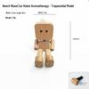 T-Shaped Head Robot Air Vent Diffuser: Wooden Leg-Shaking Car Air Freshener Ornament