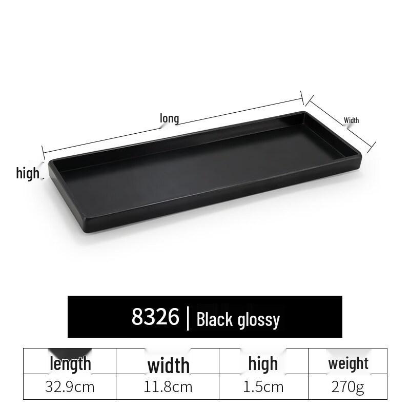 Melamine Narrow Long Serving Tray (5-Pack)