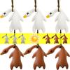 10/1PCS Cartoon Cute Anime Color-Changing Roast Duck Pendant Diy Kawaii Car Accessories Keychain Back Packaging Accessories Gift