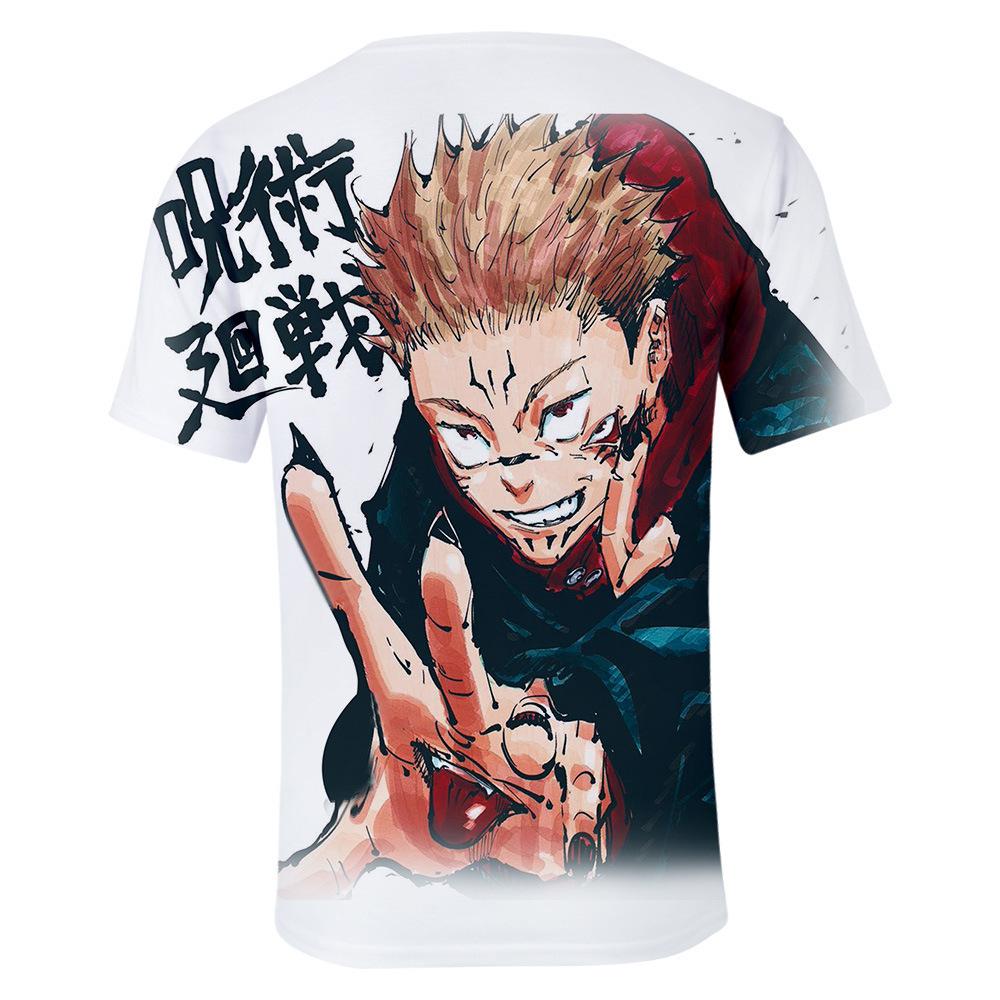 Jujutsu Kaisen Gojo Satoru T-Shirt for Anime Fans, Stylish Cartoon Tops, Comfortable Polyester Fabric, Casual Daily Wear Streetwear Clothes