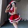 Christmas Costume Santa Sexy Erotic Lingerie Babydoll for Women Chest Opening Bow Tie Erotic Extreme Disguise Sleeveless Costume Outfit Cute Moe